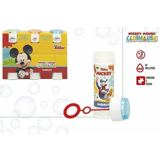 Set de tubes pour bulles de savon Mickey Mouse 3 Pièces 60 ml