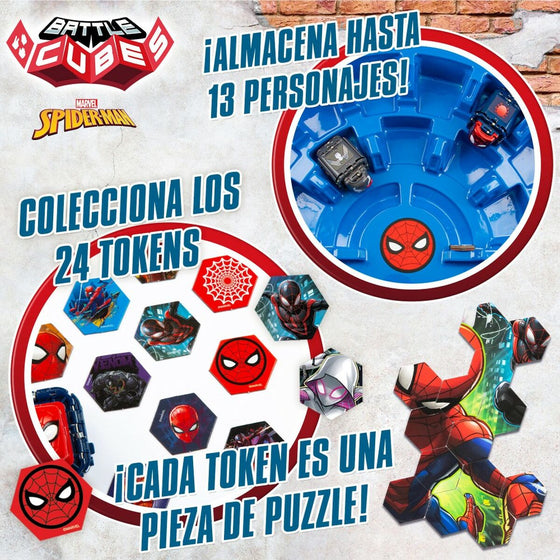 Arène de combats Spider-Man Battle Cubes 15 Pièces 4 Unités 42,5 x 9 x 28 cm